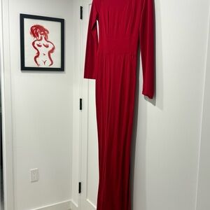 Elegant Red Maxi Dress